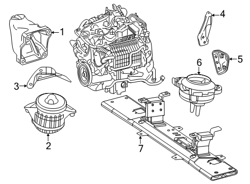 2025 Mercedes-Benz GLE450e Engine & Trans Mounting