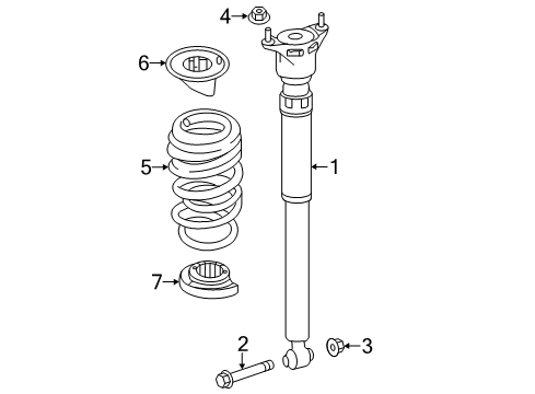 2017 Mercedes-Benz B250e Shocks & Components Diagram