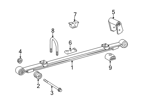 2011 Mercedes-Benz Sprinter 2500 Rear Suspension Components Diagram 2