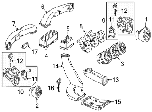 2020 Mercedes-Benz GLC63 AMG Ducts Diagram
