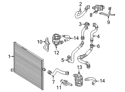 2021 Mercedes-Benz GLC63 AMG Intercooler - Belts Diagram 4