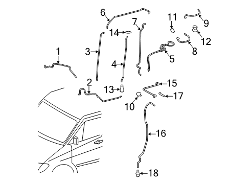 2013 Mercedes-Benz Sprinter 3500 Rear A/C Lines Diagram