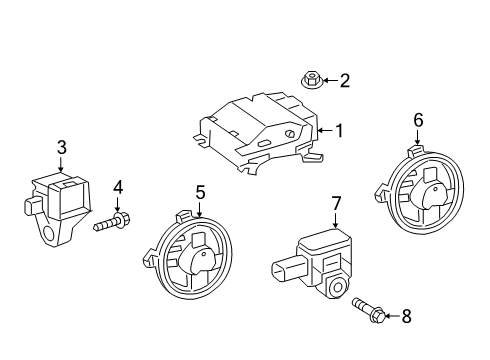 2024 Mercedes-Benz G550 Air Bag Components Diagram