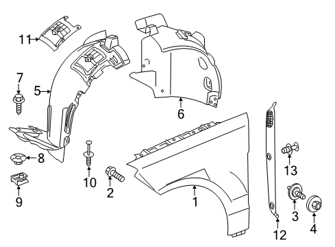2013 Mercedes-Benz ML350 Fender & Components