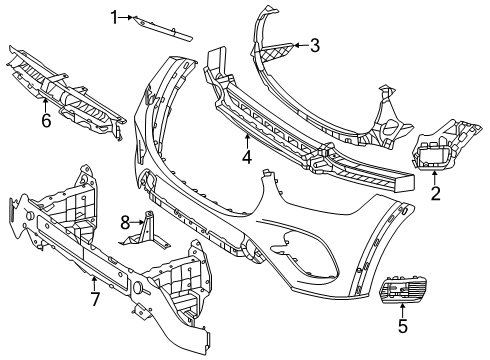 2025 Mercedes-Benz GLE450e Bumper & Components - Front