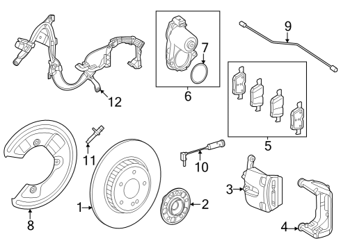 2024 Mercedes-Benz GLC43 AMG Brake Components Diagram
