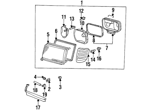1994 Mercedes-Benz E500 Rear Cover Diagram for 124-820-10-49