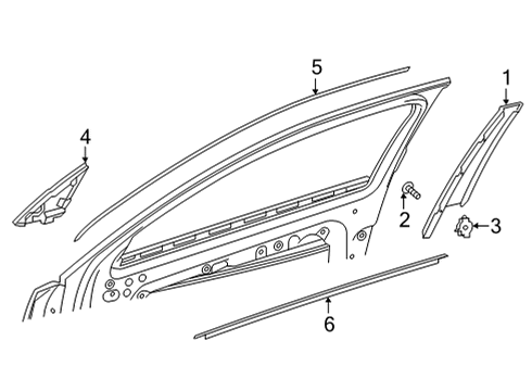 2025 Mercedes-Benz GLA250 Exterior Trim - Front Door
