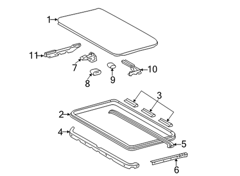 2011 Mercedes-Benz G55 AMG Sunroof Diagram 2