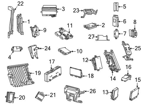 2025 Mercedes-Benz GLS63 AMG Electrical Components Diagram