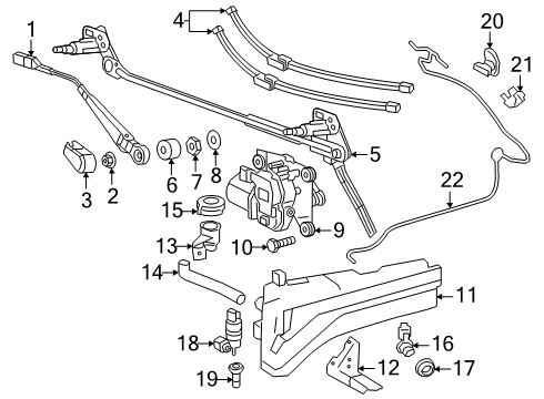 2025 Mercedes-Benz G580 Wiper & Washer Components - Body Diagram 3