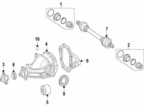 2021 Mercedes-Benz E450 Differential - Rear Diagram
