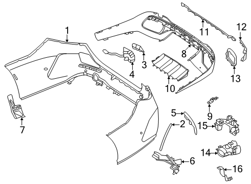 2024 Mercedes-Benz C63 AMG S E Performance Bumper & Components - Rear