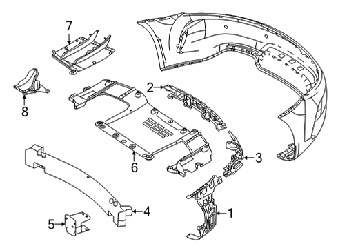 2019 Mercedes-Benz AMG GT R Bumper & Components - Rear Diagram