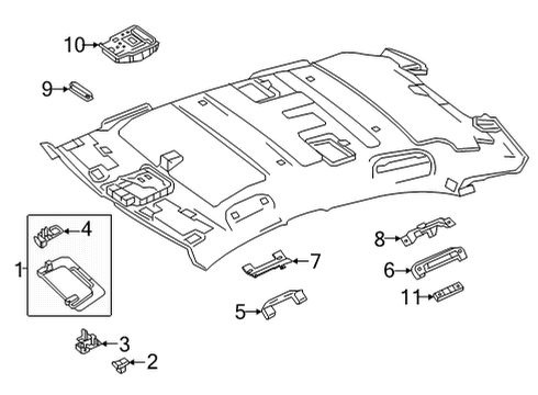2025 Mercedes-Benz C300 Interior Trim - Roof Diagram 3