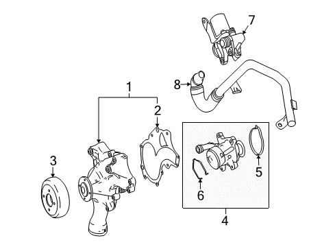 2011 Mercedes-Benz E63 AMG Water Pump Diagram