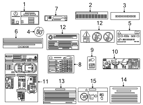 2024 Mercedes-Benz AMG GT 55 Information Labels