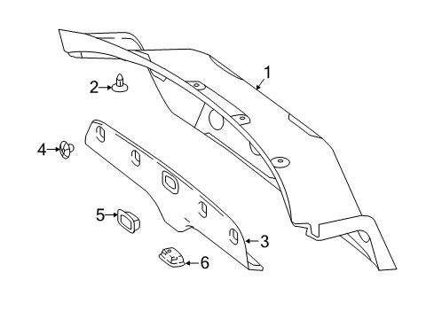 2019 Mercedes-Benz E450 Interior Trim - Trunk Diagram 2