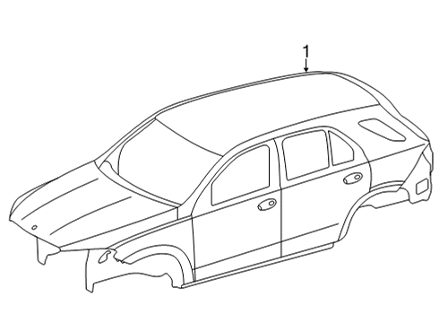 2021 Mercedes-Benz GLE53 AMG SUV Body Shell