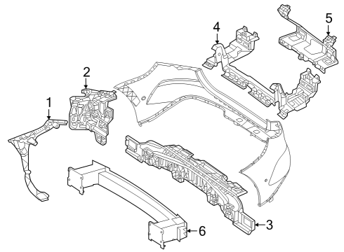 2025 Mercedes-Benz EQE 500 Bumper & Components - Rear Diagram 3