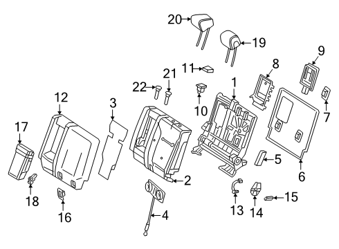 2025 Mercedes-Benz G580 Rear Seat Components