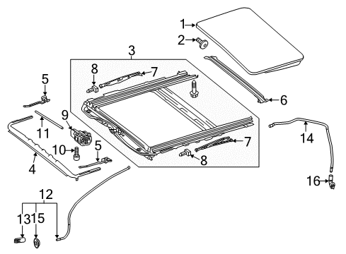 2014 Mercedes-Benz E350 Sunroof Diagram 5