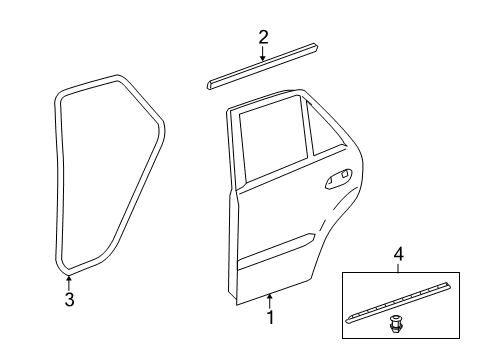 2011 Mercedes-Benz ML550 Door & Components Diagram 2