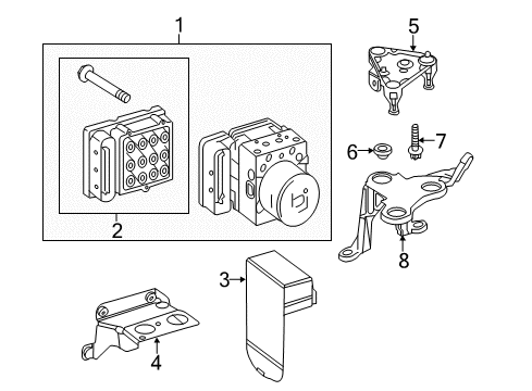 2014 Mercedes-Benz C350 Hydraulic Unit Diagram for 172-431-44-12