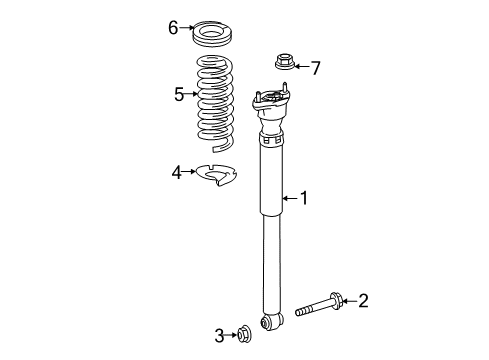 2012 Mercedes-Benz E350 Shocks & Components Diagram
