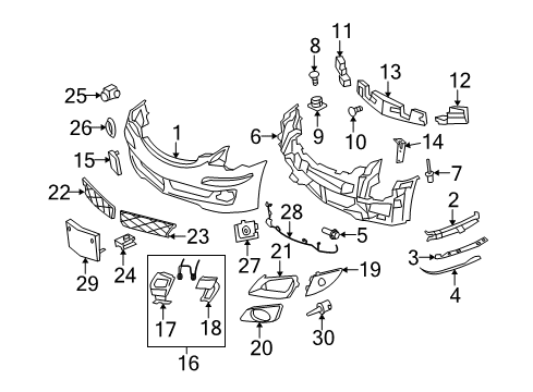 2007 Mercedes-Benz R320 Bumper & Components - Front Diagram 2