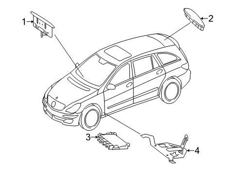 2012 Mercedes-Benz R350 Parking Aid Diagram