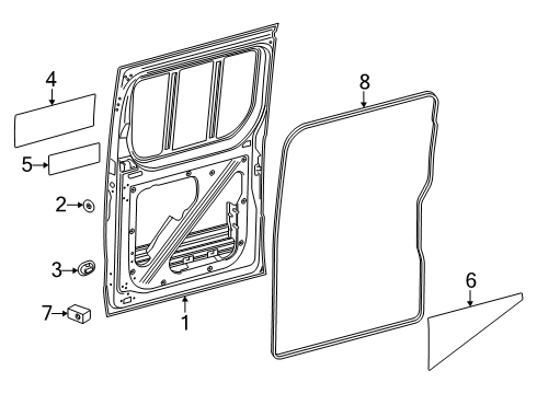 2025 Mercedes-Benz eSprinter Door & Components Diagram 4