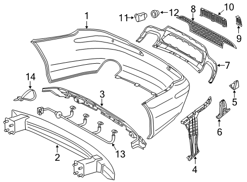 2012 Mercedes-Benz SL550 Bumper & Components - Rear Diagram