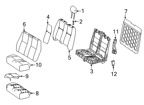 2021 Mercedes-Benz Sprinter 2500 Passenger Seat Components Diagram