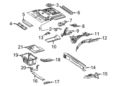 2025 Mercedes-Benz GLE53 AMG Rear Floor & Rails