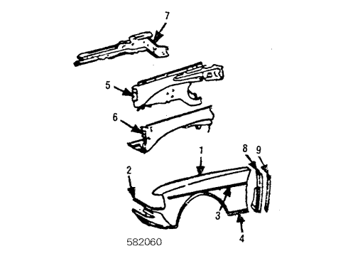 1985 Mercedes-Benz 300TD Closure Panel Diagram for 123-884-01-35