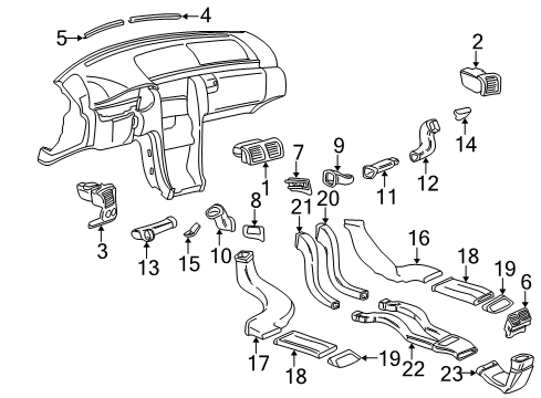 2001 Mercedes-Benz E320 Ducts