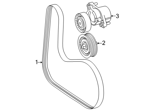 2024 Mercedes-Benz GLC300 Belts & Pulleys Diagram