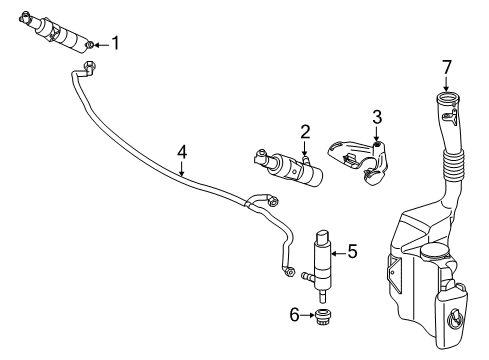2013 Mercedes-Benz GLK350 Wiper & Washer Components