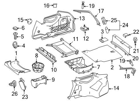 2013 Mercedes-Benz CLS550 Interior Trim - Rear Body Diagram