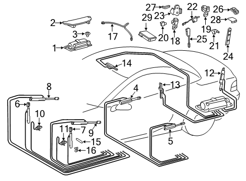 2012 Mercedes-Benz SL63 AMG Convertible Top Diagram