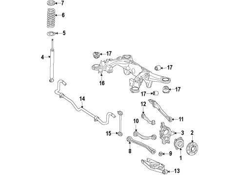 2013 Mercedes-Benz GLK350 Lower Control Arm - Rear