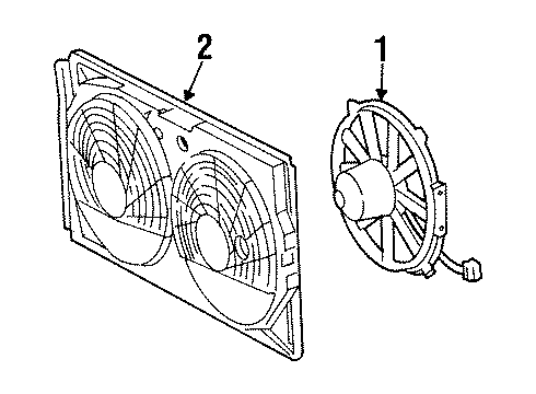 1991 Mercedes-Benz 300SL A/C Condenser Fan Diagram