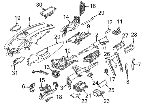2008 Mercedes-Benz CLS550 Instrument Panel Diagram