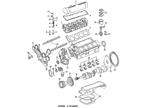 1985 Mercedes-Benz 380SE Engine Parts Diagram