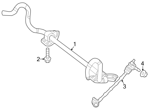 2024 Mercedes-Benz EQE 350+ SUV Stabilizer Bar & Components