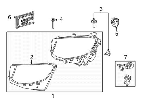 2020 Mercedes-Benz GLC43 AMG Headlamp Components Diagram 3