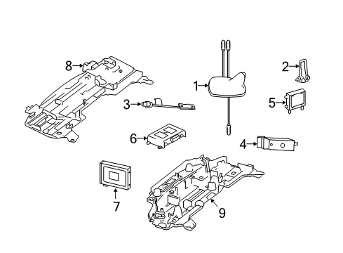 2012 Mercedes-Benz C250 Antenna & Radio Diagram