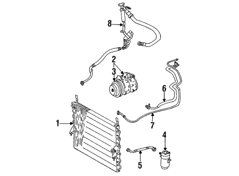 1990 Mercedes-Benz 190E Fan Relay Diagram for 001-542-97-19