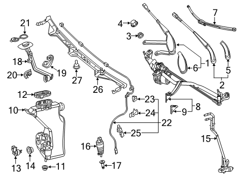 2018 Mercedes-Benz E400 Wipers Diagram 7